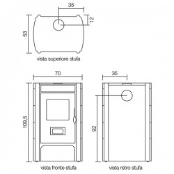 CADEL CARINA – stufa a legna – ROSSA NON DISPONIBILE